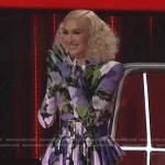 Gwen’s floral peplum jumpsuit on The Voice