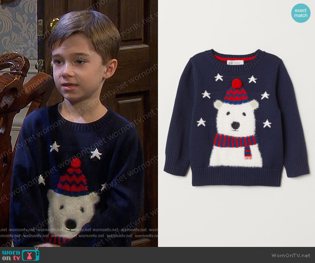 H&M Fine-Knit Sweater worn by Thomas DiMera (Cary Christopher) on Days of our Lives