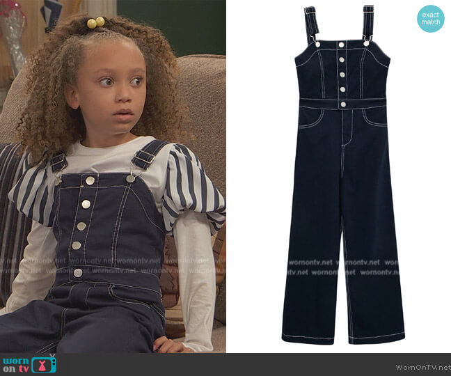 Habitual Henley Wide Leg Jumpsuit worn by Alice Baxter (Mykal-Michelle Harris) on Ravens Home