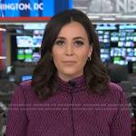 Hallie Jackson’s purple check dress on Today