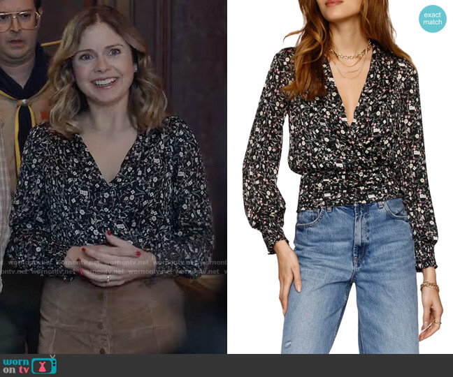 Heartloom Rosi Top in Jet worn by Sam (Rose McIver) on Ghosts