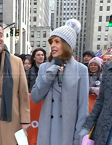 Hoda’s pom pom beanie on Today