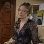 Hope’s metallic floral maxi dress on The Bold and the Beautiful