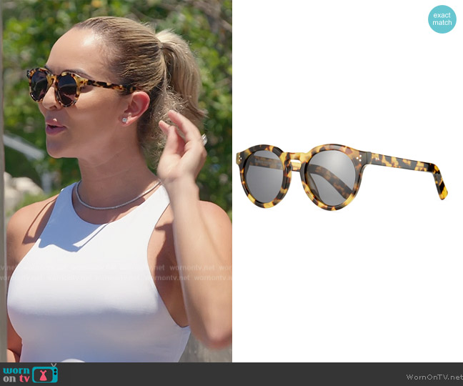 Illesteva Leonard II Round Sunglasses, Tortoise worn by Nicole Martin (Nicole Martin) on The Real Housewives of Miami