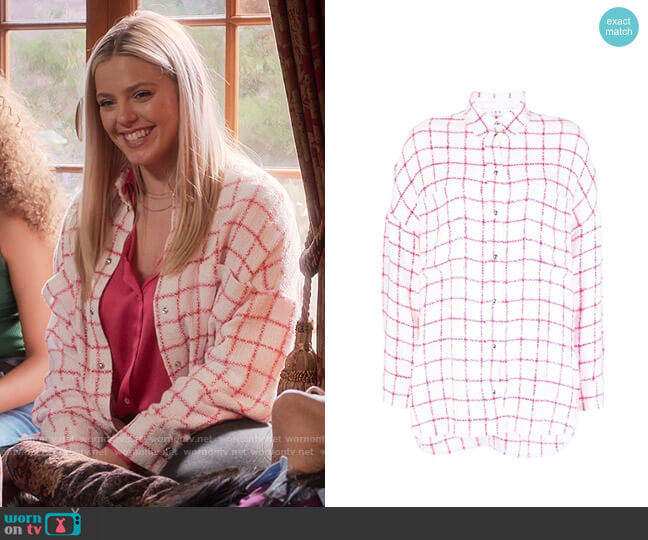 IRO Grid Tweed Shirt worn by Leighton Murray (Reneé Rapp) on The Sex Lives of College Girls