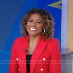 Janai’s red tweed blazer on Good Morning America