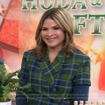 Jenna’s green plaid mixed media blazer on Today