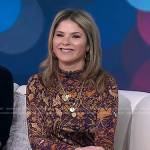 Jenna’s brown floral mock neck dress on Today