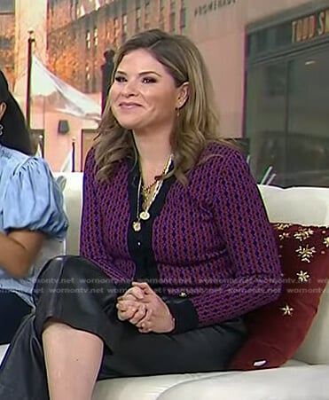 Jenna’s purple print cardigan on Today