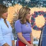 Jenna’s red and lilac flare pants on Today