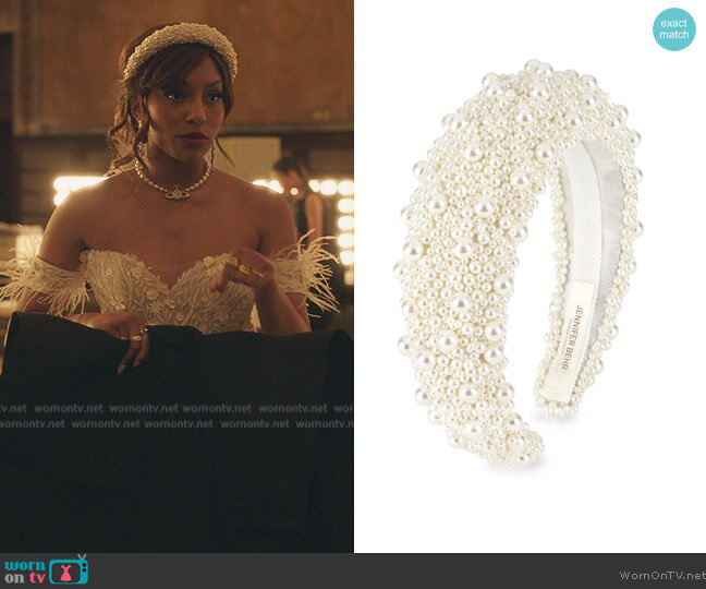 Jennifer Behr Marjeta Headband worn by Monet de Haan (Savannah Lee Smith) on Gossip Girl