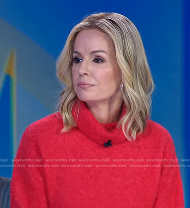Jennifer’s red turtleneck sweater on Good Morning America