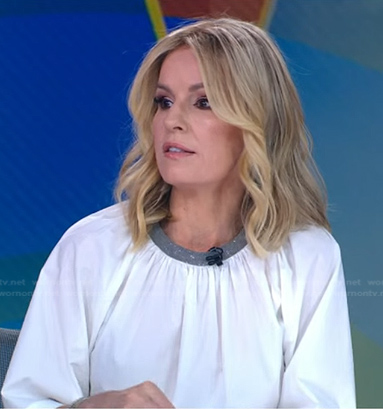 Jennifer’s white jewel neck top on Good Morning America