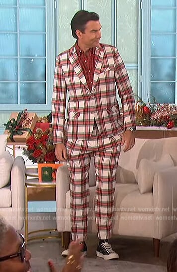 Jerry’s plaid blazer and pants on The Talk
