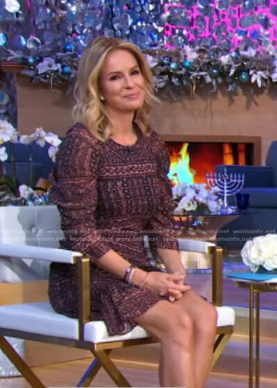 Jennifer’s printed ruched dress on Good Morning America