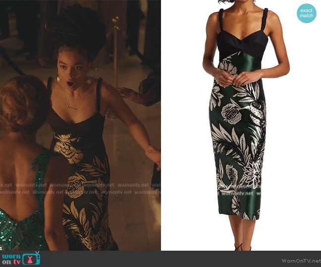 Johanna Ortiz The Pomme Aroma Midi Dress worn by Zoya Lott (Whitney Peak) on Gossip Girl