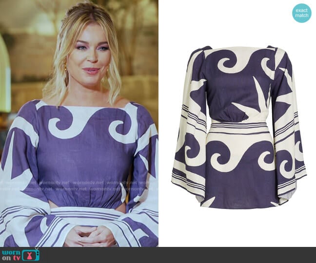 Johanna Ortiz Wave After Wave Dress worn by Rebecca Romijn on The Real Love Boat