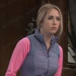 Josslyn’s blue puffer vest on General Hospital