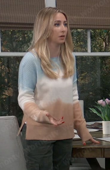 Josslyn’s tie dye sweater on General Hospital