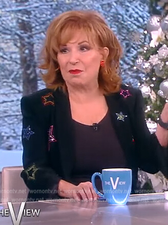 Joy’s black star embellished blazer on The View