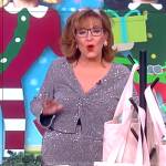 Joy’s silver metallic twist top on The View