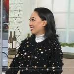 Judy Joo’s pearl embellished cardigan on Today