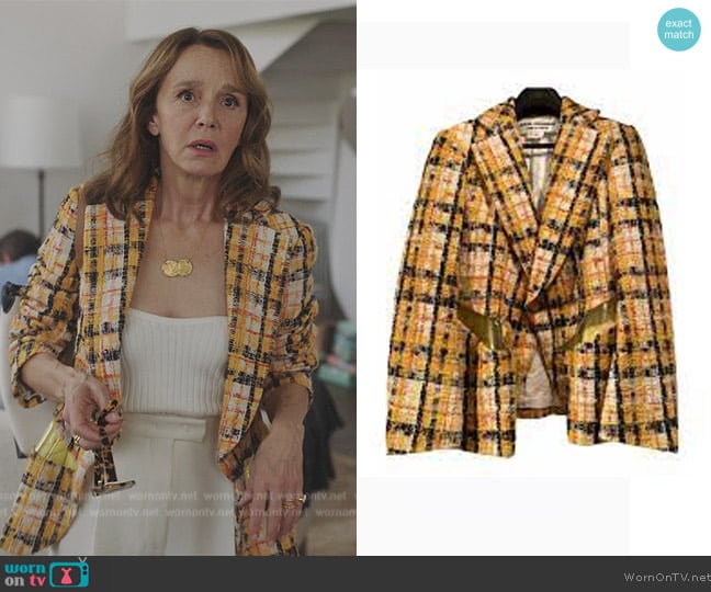 Junya Watanabe Wool Blazer worn by Sylvie (Philippine Leroy-Beaulieu) on Emily in Paris