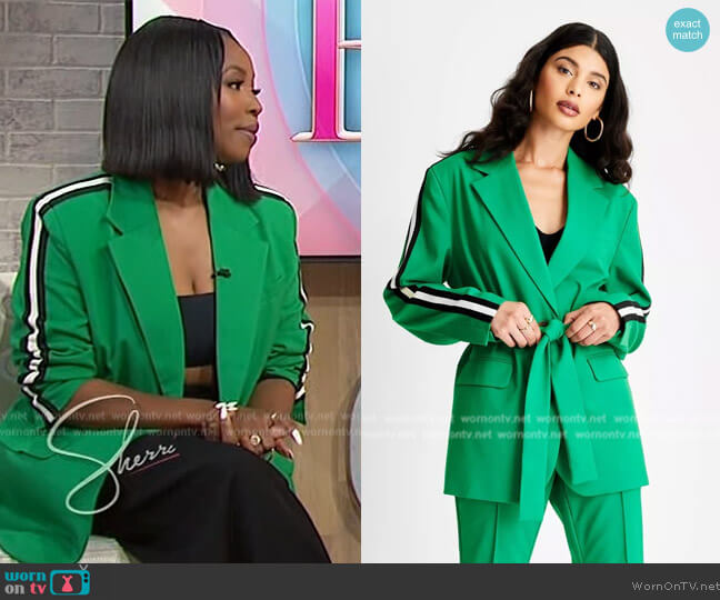 Future Collective with Kahlana Barfield Brown Tie-Front Blazer worn by Kahlana Barfield Brown on Sherri