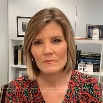 Kate Snow’s paisley print dress on Today