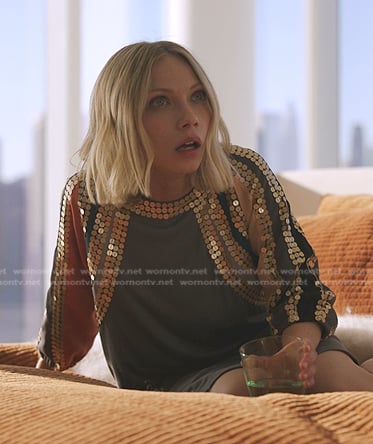 Kate’s sequin embellished dress on Gossip Girl