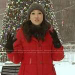 Kathy’s red puffer coat on Today