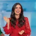Katie Lee Biegel’s red lace mini dress on Sherri