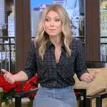 Kelly’s plaid shirt on Live with Kelly and Ryan