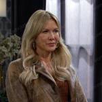Kristen’s brown ribbed dress and jacket on Days of our Lives