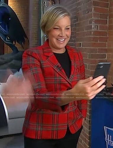 Kristen Dahlgren’s red plaid blazer on Today