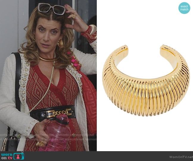 Lanvin Arpege Bracelet worn by Madeline Wheeler (Kate Walsh) on Emily in Paris