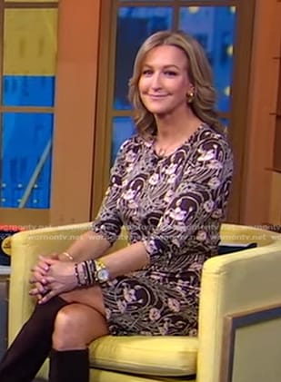 Lara’s brown floral print dress on Good Morning America