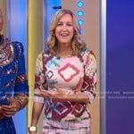Lara’s multicolor printed dress on Good Morning America
