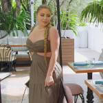 Larsa’s khaki cutout maxi dress on The Real Housewives of Miami