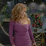 Lauren’s magenta one-shoulder mini dress on The Young and the Restless