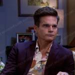 Leo’s floral print shirt on Days of our Lives