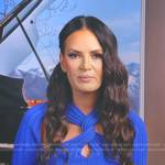 Lisa’s blue ribbed twisted sweater on The Real Housewives of Salt Lake City