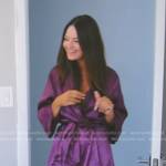 Lisa’s purple lace trim robe on The Real Housewives of Salt Lake City