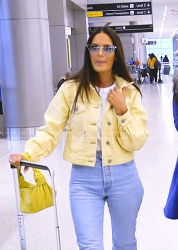 Lisa’s yellow denim jacket on The Real Housewives of Salt Lake City