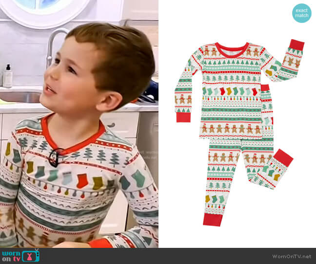 Littlesleepies Two-Piece Pajama Set in Fair Isle worn by Calvin Bradley Dreyer on Today
