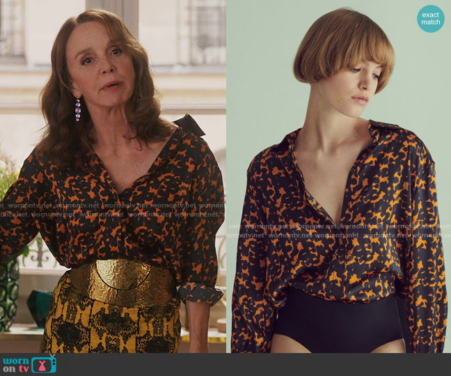 Livy Felix Shirt worn by Sylvie (Philippine Leroy-Beaulieu) on Emily in Paris