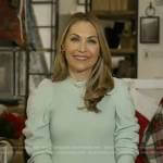 Lori’s mint puff sleeve sweater on Good Morning America