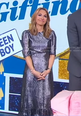 Lori’s metallic midi dress on Good Morning America
