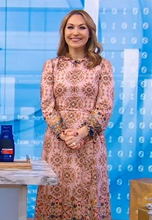 Lori’s pink floral maxi dress on Good Morning America