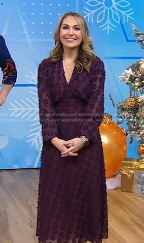 Lori’s purple dotted mesh dress on Good Morning America